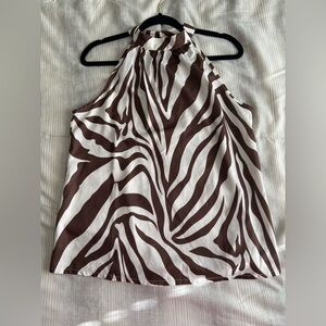 New Zebra Print Halter Top